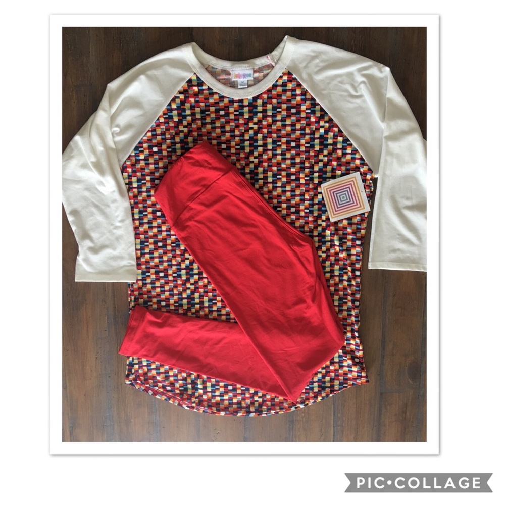 NWT LuLaRoe Outfit Randy Sz Med Leggings OS